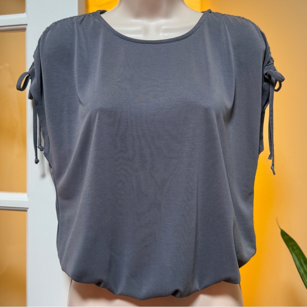 Green Envelope Slate Gray Blouse